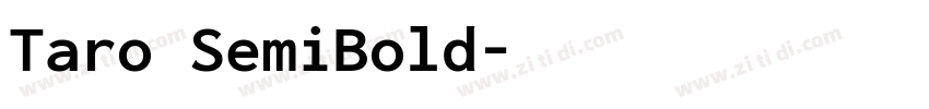 Taro SemiBold字体转换